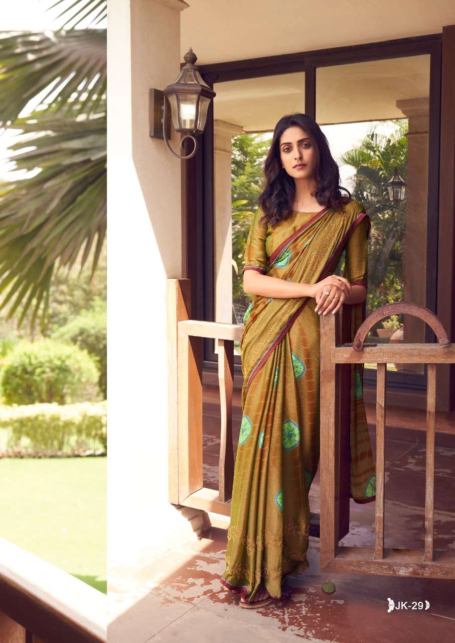 JANKI VOL-2 BY SR 11 TO 30 SERIES INDIAN TRADITIONAL WEAR COLLECTION BEAUTIFUL STYLISH FANCY COLORFUL PARTY WEAR & OCCASIONAL WEAR VELVET CHIFFON SAREES AT WHOLESALE PRICE