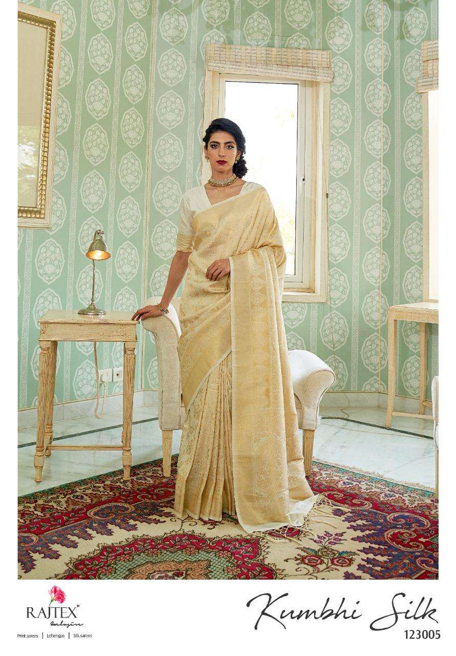 KUMBHI SILK HIT DESIGN 123005 BY RAJ TEX COLORFUL BEAUTIFUL FANCY PARTY WEAR & TRADITIONAL WEAR SOFT WEAVING SILK SAREES AT WHOLESALE PRICE