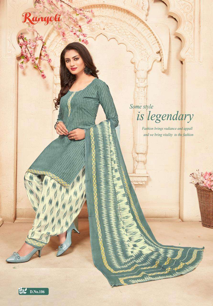 RANGOLI PATIYALA VOL-1 BY KC 101 TO 112 SERIES BEAUTIFUL PATIYALA SUITS STYLISH FANCY COLORFUL CASUAL WEAR & ETHNIC WEAR COTTON DRESSES AT WHOLESALE PRICE