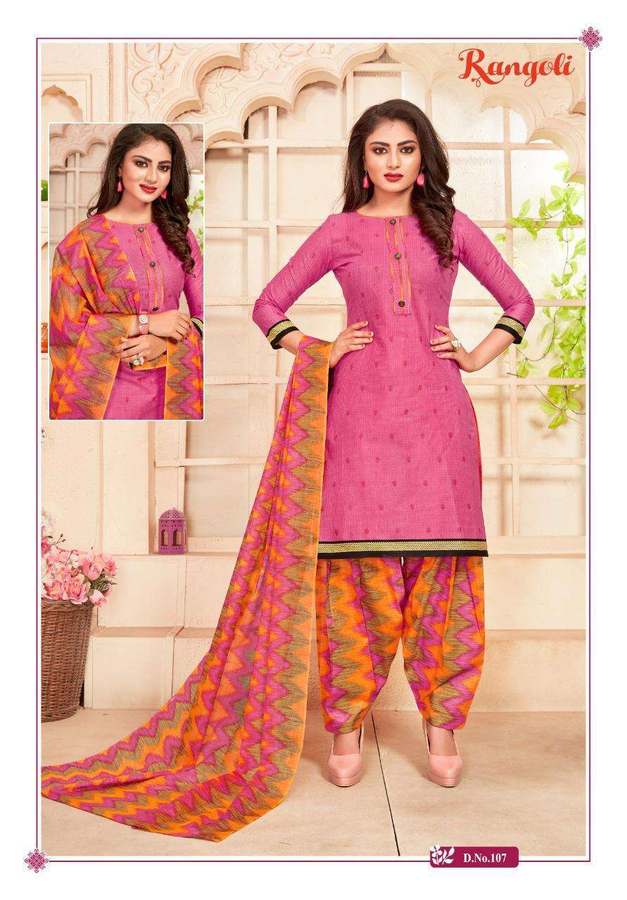 RANGOLI PATIYALA VOL-1 BY KC 101 TO 112 SERIES BEAUTIFUL PATIYALA SUITS STYLISH FANCY COLORFUL CASUAL WEAR & ETHNIC WEAR COTTON DRESSES AT WHOLESALE PRICE