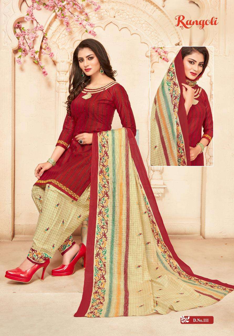 RANGOLI PATIYALA VOL-1 BY KC 101 TO 112 SERIES BEAUTIFUL PATIYALA SUITS STYLISH FANCY COLORFUL CASUAL WEAR & ETHNIC WEAR COTTON DRESSES AT WHOLESALE PRICE