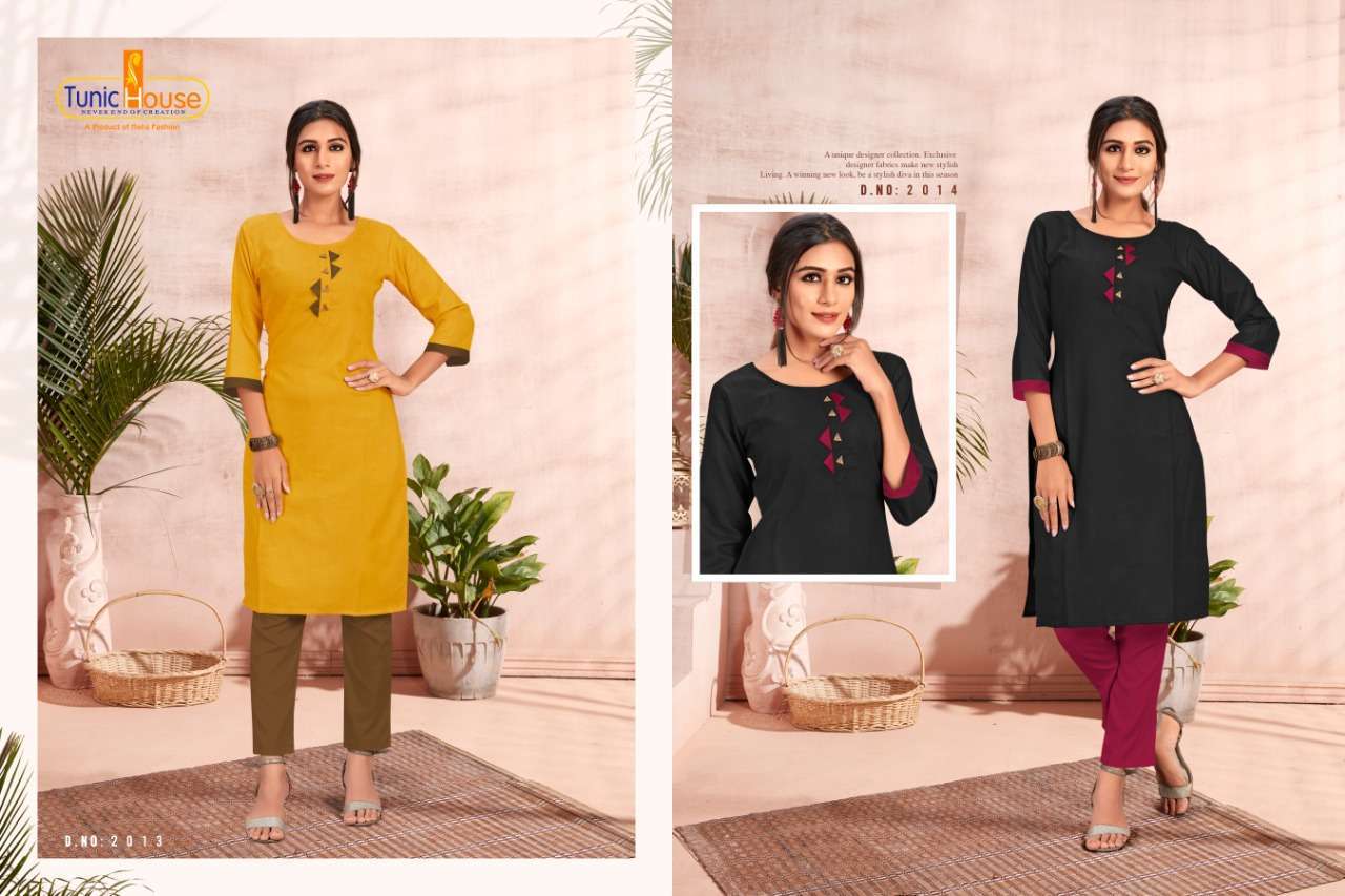 NANDINI BY TUNIC HOUSE 2009 TO 2014 SERIES DESIGNER STYLISH FANCY COLORFUL BEAUTIFUL PARTY WEAR & ETHNIC WEAR COLLECTION COTTON SLUB KURTIS AT WHOLESALE PRICE
