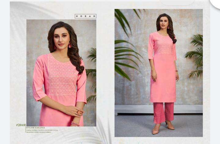 NORJA BY NORAH 2048 TO 2051 SERIES DESIGNER STYLISH FANCY COLORFUL BEAUTIFUL PARTY WEAR & ETHNIC WEAR COLLECTION RAYON EMBROIDERY KURTIS AT WHOLESALE PRICE