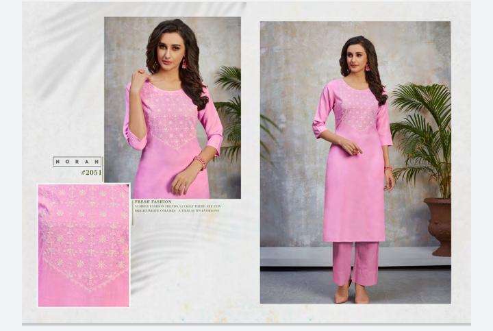 NORJA BY NORAH 2048 TO 2051 SERIES DESIGNER STYLISH FANCY COLORFUL BEAUTIFUL PARTY WEAR & ETHNIC WEAR COLLECTION RAYON EMBROIDERY KURTIS AT WHOLESALE PRICE