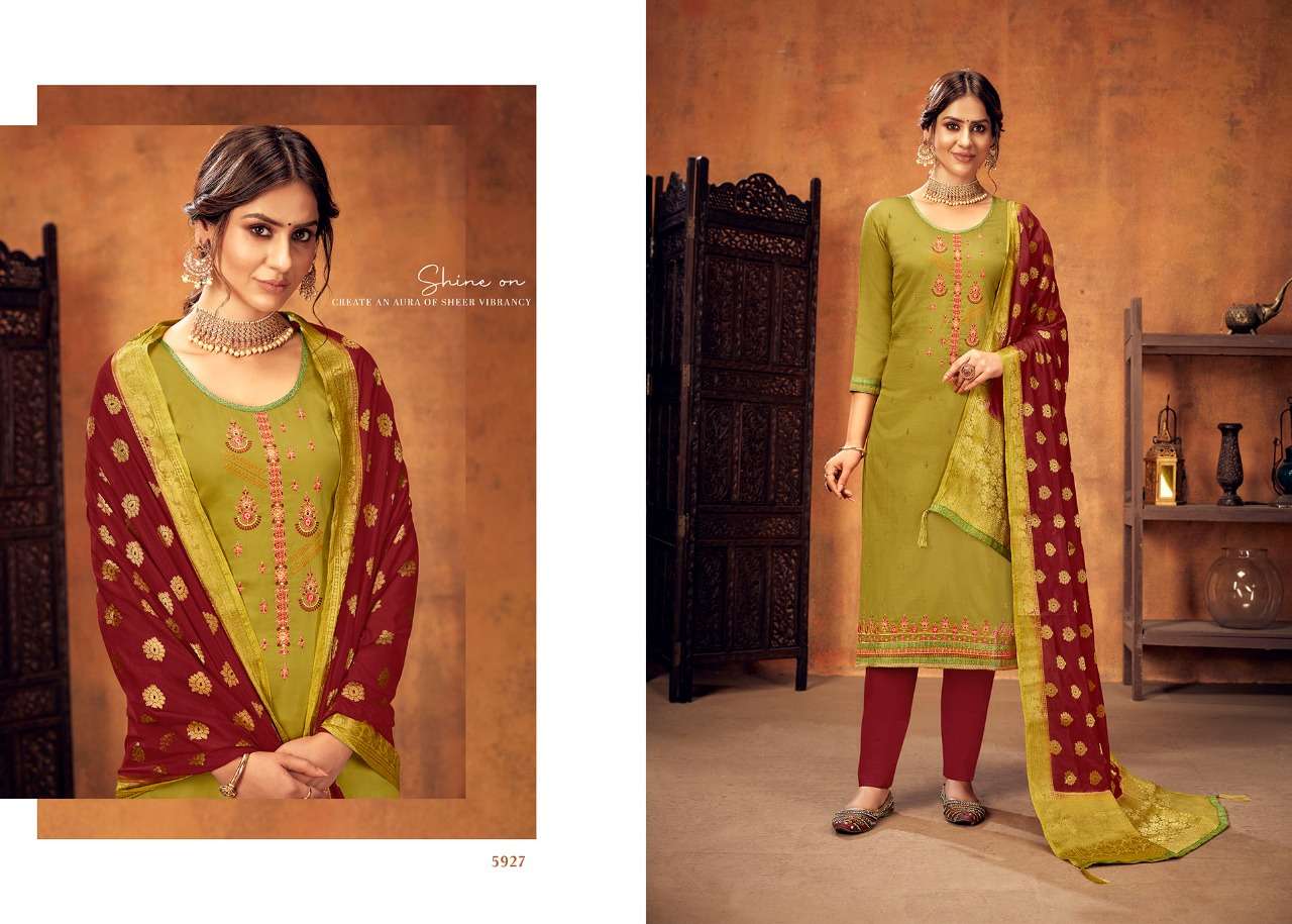 ASOPALAV VOL-19 BY KESSI FABRICS 5921 TO 5928 SERIES BEAUTIFUL SUITS COLORFUL STYLISH FANCY CASUAL WEAR & ETHNIC WEAR JAM SILK EMBROIDERED DRESSES AT WHOLESALE PRICE