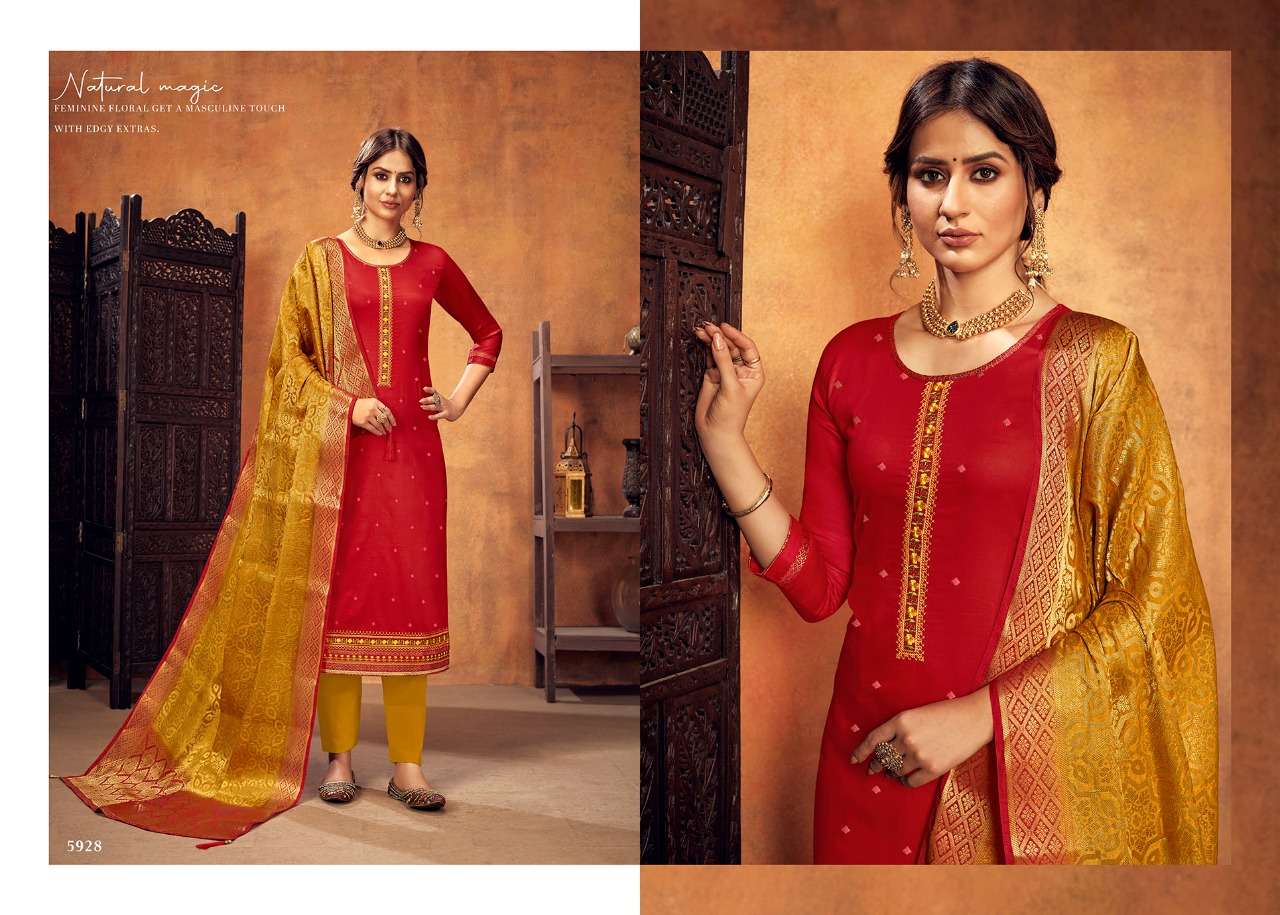 ASOPALAV VOL-19 BY KESSI FABRICS 5921 TO 5928 SERIES BEAUTIFUL SUITS COLORFUL STYLISH FANCY CASUAL WEAR & ETHNIC WEAR JAM SILK EMBROIDERED DRESSES AT WHOLESALE PRICE