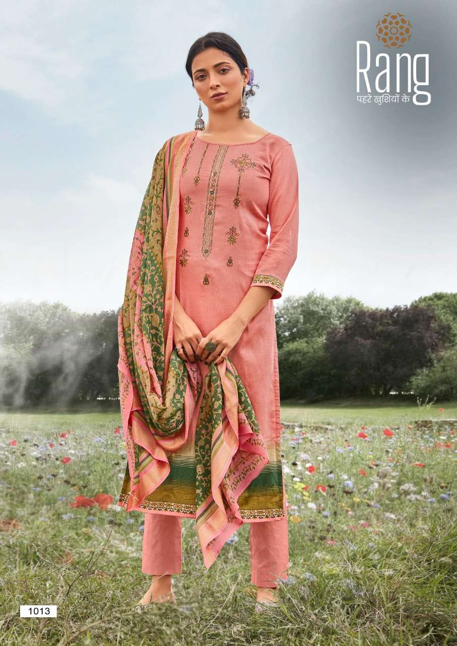 MALHAR BY RANG 1011 TO 1014 SERIES BEAUTIFUL SUITS COLORFUL STYLISH FANCY CASUAL WEAR & ETHNIC WEAR JAM SILK PRINT WITH WORK DRESSES AT WHOLESALE PRICE