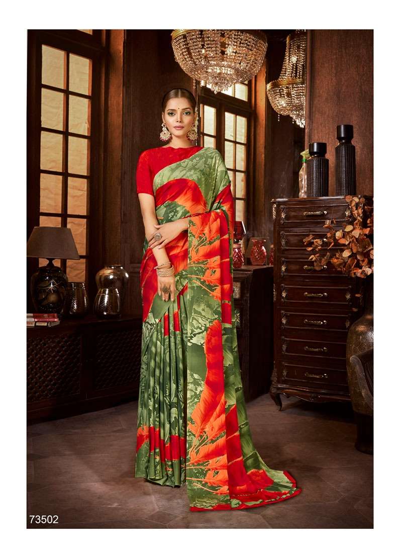 SHERLYN VOL-2 BY ANTRA 73501 TO 73510 SERIES INDIAN TRADITIONAL WEAR COLLECTION BEAUTIFUL STYLISH FANCY COLORFUL PARTY WEAR & OCCASIONAL WEAR CREPE SAREES AT WHOLESALE PRICE
