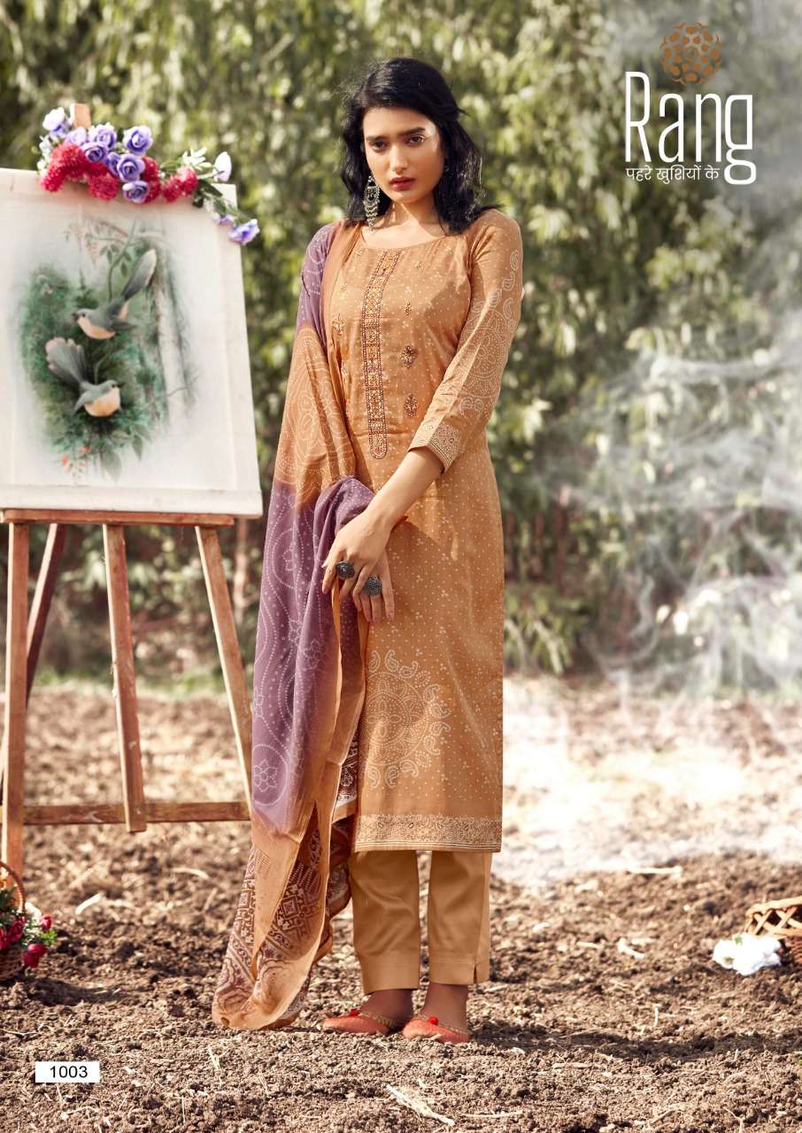 MANJARI BY RANG 1001 TO 1004 SERIES BEAUTIFUL SUITS COLORFUL STYLISH FANCY CASUAL WEAR & ETHNIC WEAR JAM SILK PRINT WITH WORK DRESSES AT WHOLESALE PRICE