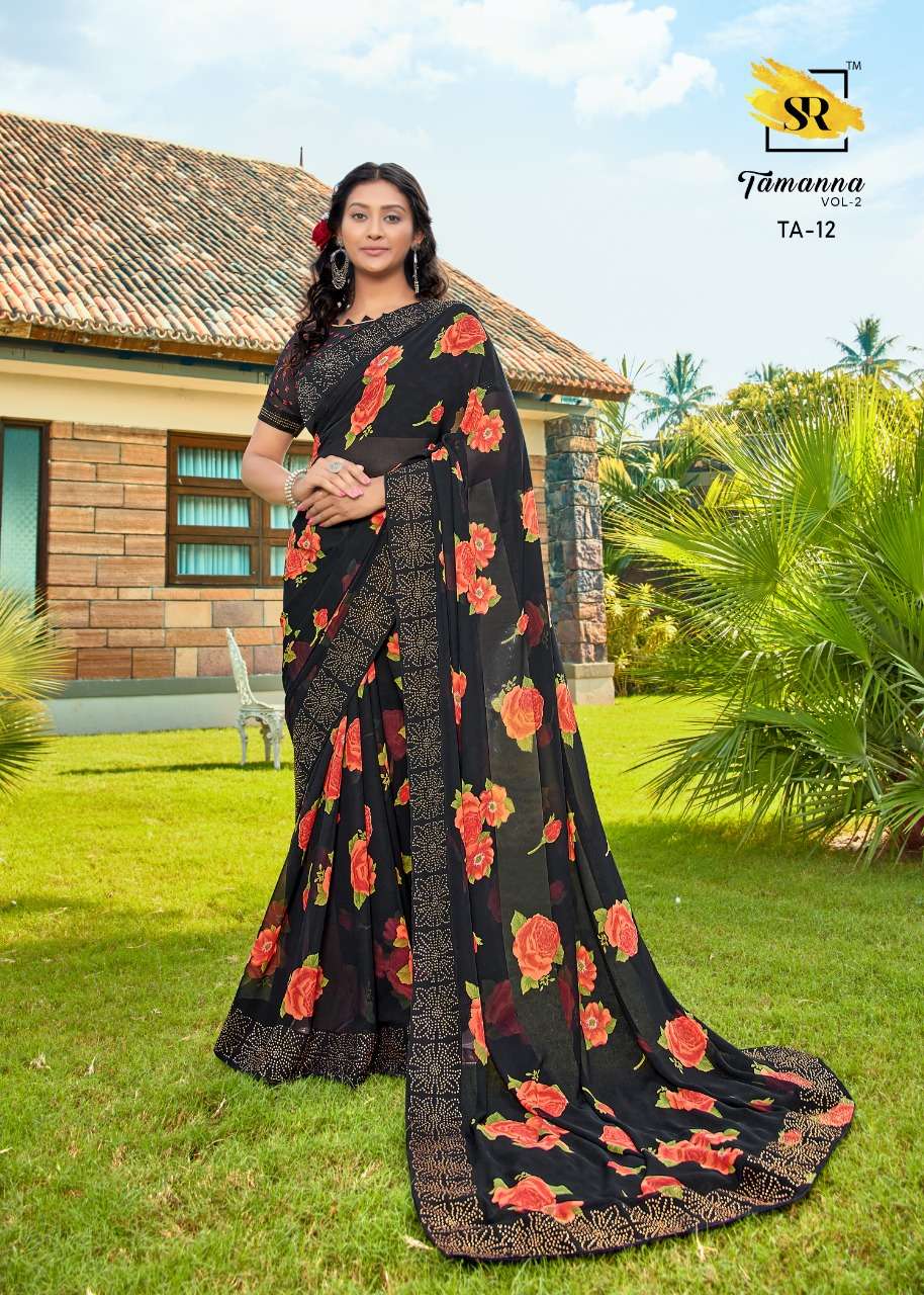 TAMANNA VOL-2 BY SR 11 TO 22 SERIES INDIAN TRADITIONAL WEAR COLLECTION BEAUTIFUL STYLISH FANCY COLORFUL PARTY WEAR & OCCASIONAL WEAR FANCY SAREES AT WHOLESALE PRICE