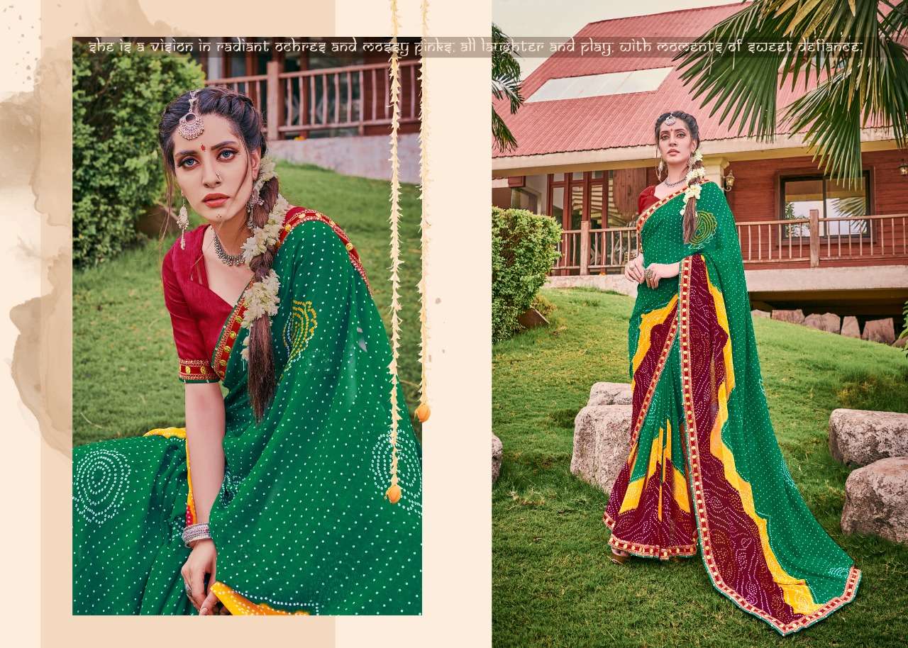 BANDHEJ BY ALVEERA 01 TO 12 SERIES INDIAN TRADITIONAL WEAR COLLECTION BEAUTIFUL STYLISH FANCY COLORFUL PARTY WEAR & OCCASIONAL WEAR VICHITRA SILK SAREES AT WHOLESALE PRICE