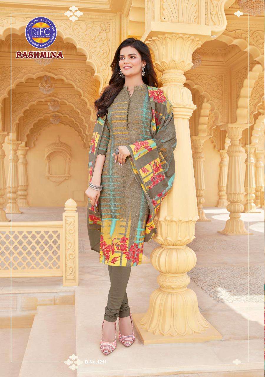 PASHMINA VOL-12 BY MFC 1201 TO 1212 SERIES SUITS BEAUTIFUL FANCY COLORFUL STYLISH PARTY WEAR & OCCASIONAL WEAR FANCY PRINTED DRESSES AT WHOLESALE PRICE