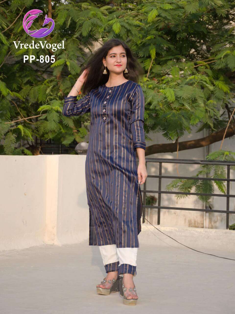 KHUSHIYA BY VREDE VOGEL 801 TO 806 SERIES DESIGNER STYLISH FANCY COLORFUL BEAUTIFUL PARTY WEAR & ETHNIC WEAR COLLECTION SILK WEAVING KURTIS WITH BOTTOM AT WHOLESALE PRICE