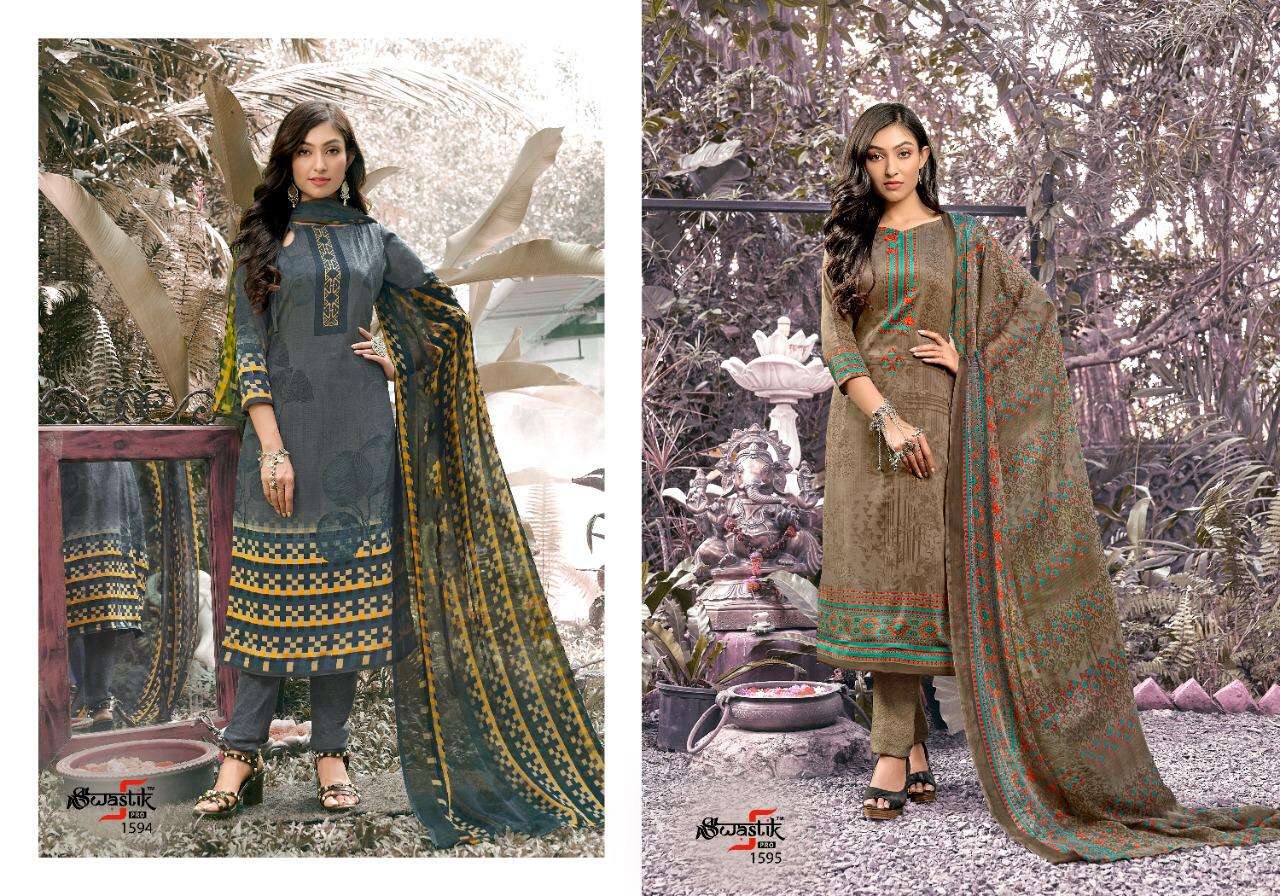 SWASTIK VOL-45 BY ANMOL TEX 1581 TO 1598 SERIES BEAUTIFUL SUITS COLORFUL STYLISH FANCY CASUAL WEAR & ETHNIC WEAR AMERICAN CREPE PRINT DRESSES AT WHOLESALE PRICE