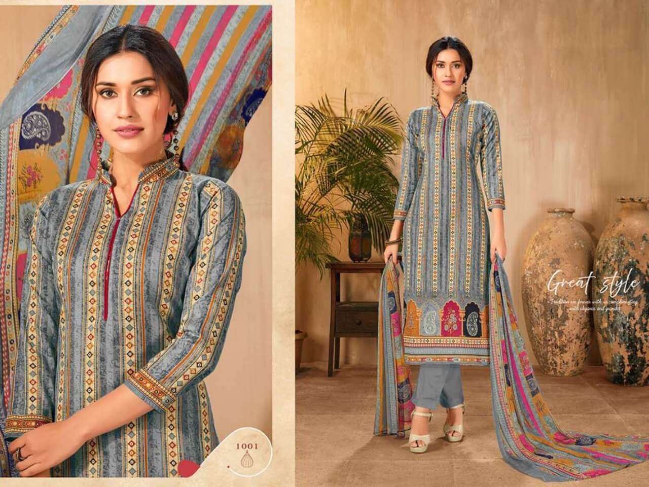 NOOR BY A SERIES 1001 TO 1008 SERIES BEAUTIFUL SUITS COLORFUL STYLISH FANCY CASUAL WEAR & ETHNIC WEAR PURE CAMBRIC DIGITAL PRINT DRESSES AT WHOLESALE PRICE