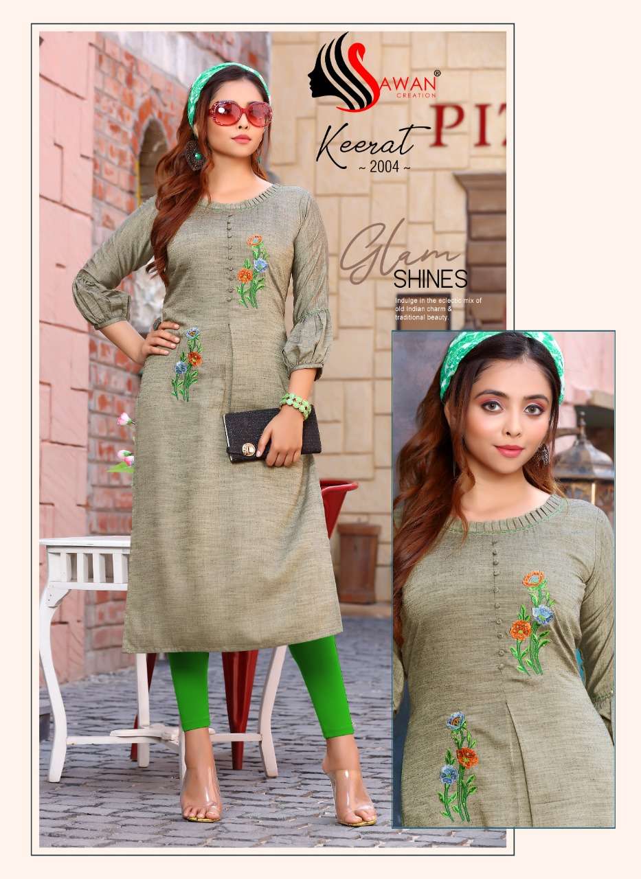 KEERAT VOL-2 BY SAWAN CREATION 2001 TO 2008 SERIES DESIGNER STYLISH FANCY COLORFUL BEAUTIFUL PARTY WEAR & ETHNIC WEAR COLLECTION RAYON EMBROIDERY KURTIS AT WHOLESALE PRICE
