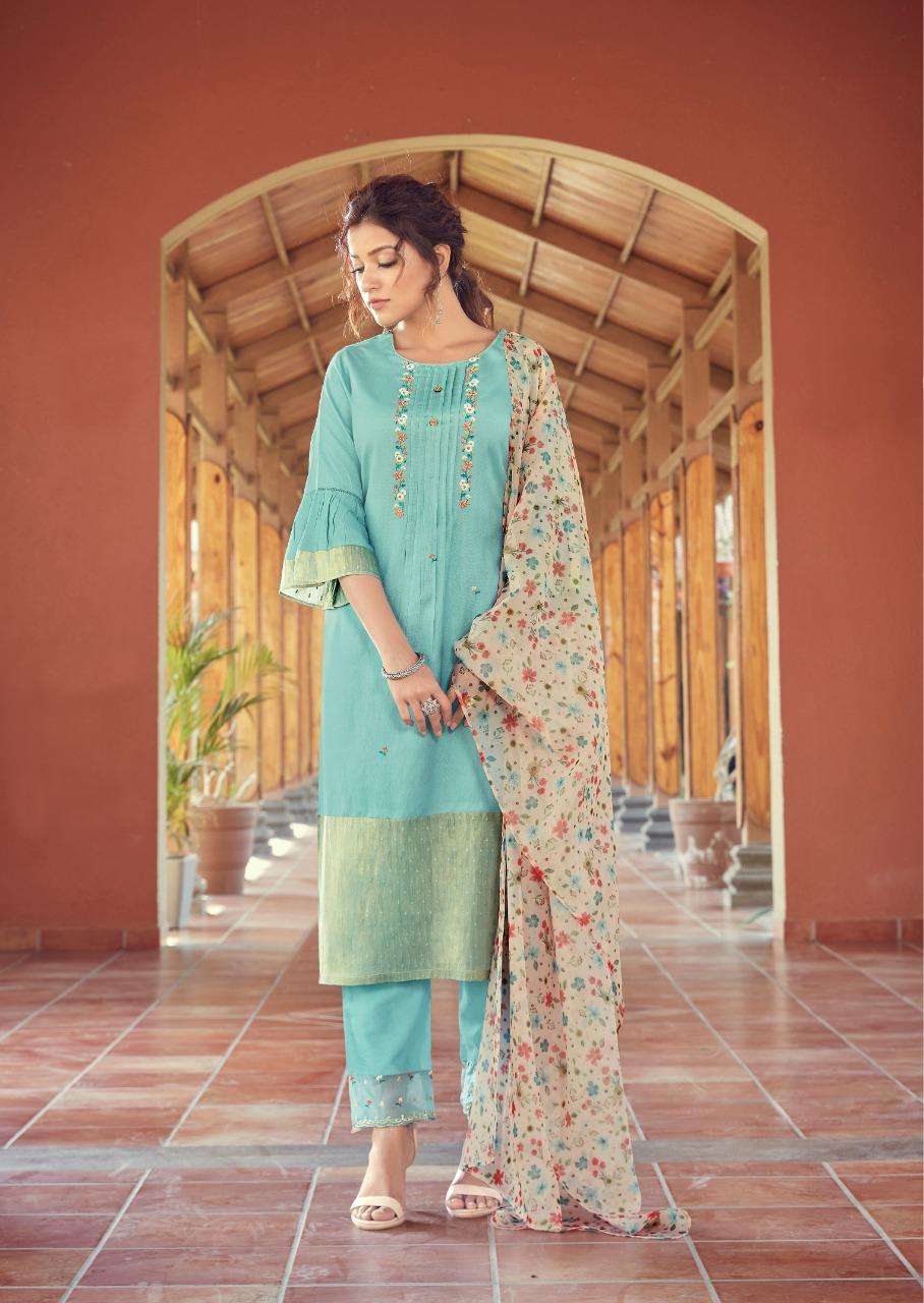 BLOOM VOL-2 BY VINK 1091 TO 1096 SERIES BEAUTIFUL SUITS COLORFUL STYLISH FANCY CASUAL WEAR & ETHNIC WEAR PURE VISCOSE WITH DAMAN WORK DRESSES AT WHOLESALE PRICE