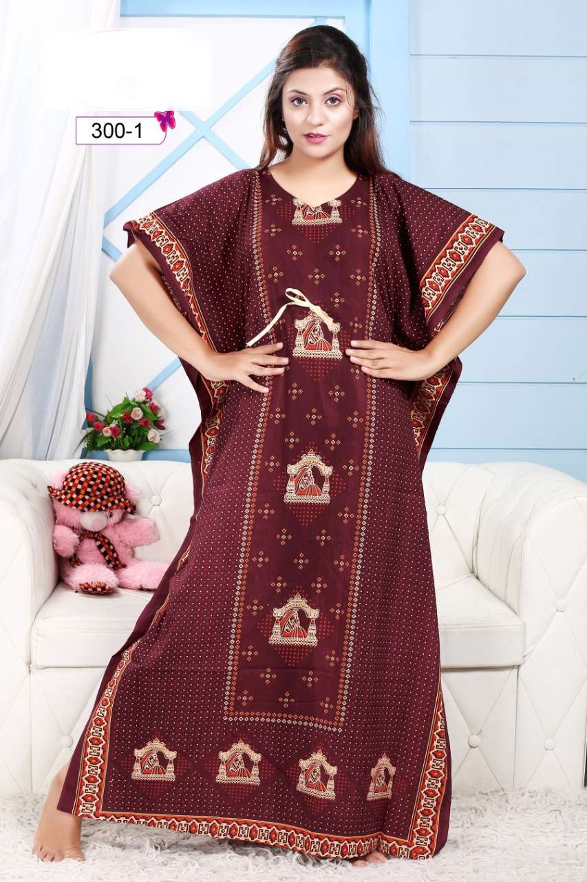 Kaftan nighty cotton best sale