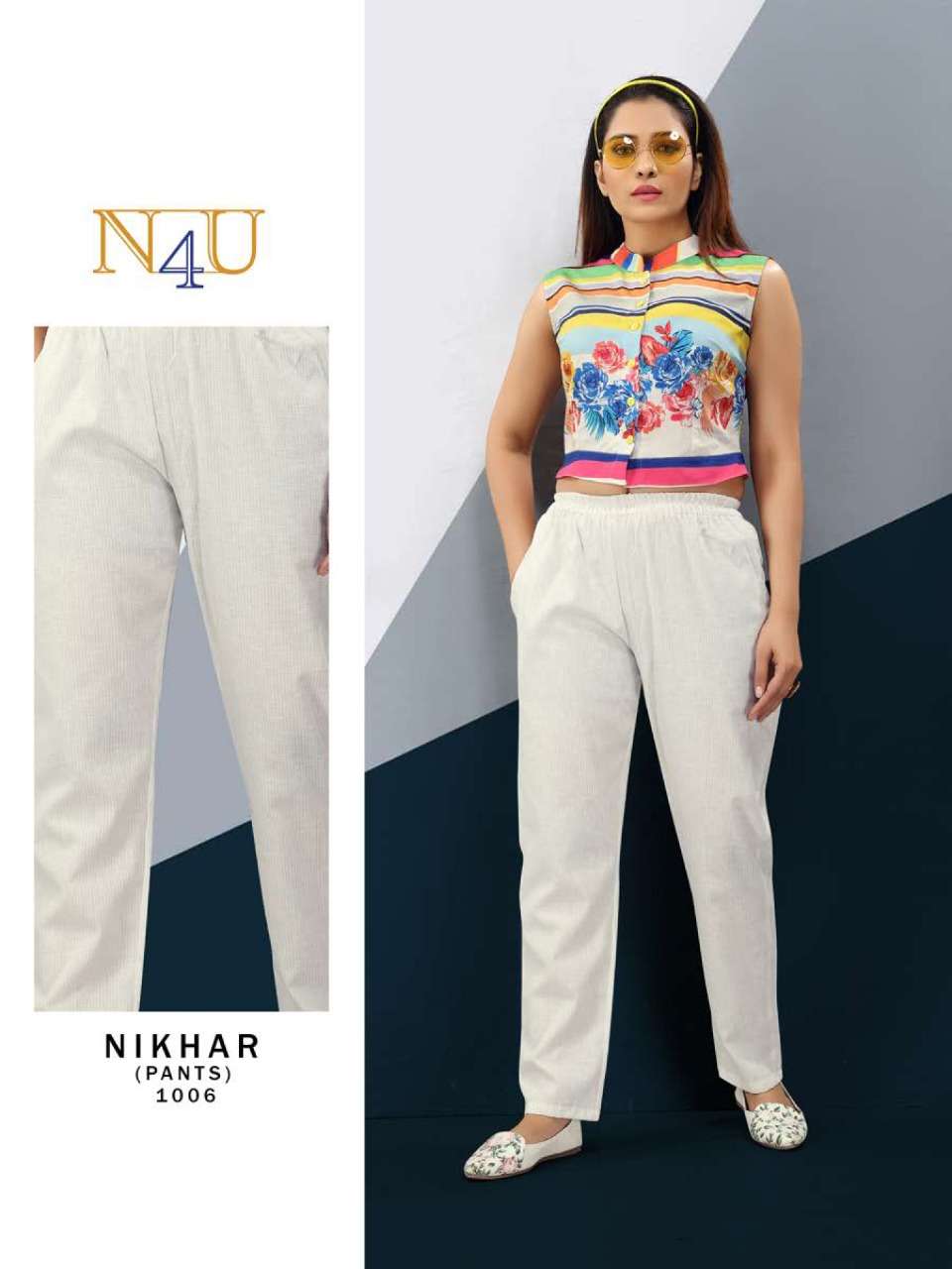 NIKHAR NX BY N4U BEAUTIFUL STYLISH FANCY COLORFUL PARTY WEAR & ETHNIC WEAR LINEN COTTON PRINTED PANTS AT WHOLESALE PRICE