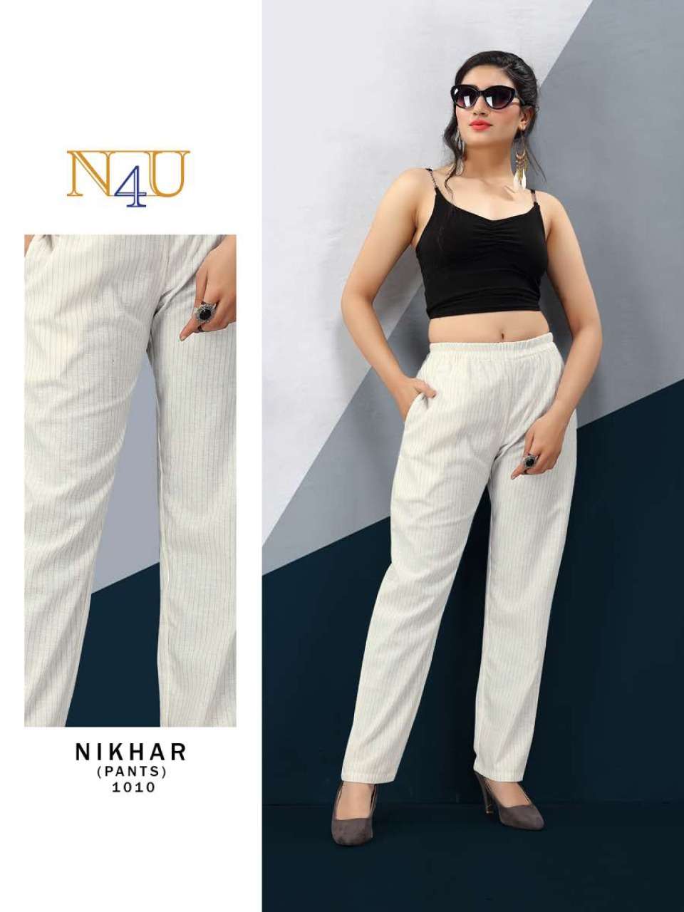 NIKHAR NX BY N4U BEAUTIFUL STYLISH FANCY COLORFUL PARTY WEAR & ETHNIC WEAR LINEN COTTON PRINTED PANTS AT WHOLESALE PRICE