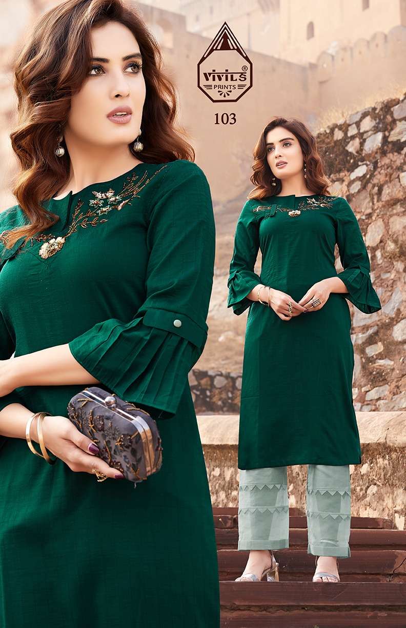 ELENA VOL-2 BY VIVILS PRINT 101 TO 106 SERIES DESIGNER STYLISH FANCY COLORFUL BEAUTIFUL PARTY WEAR & ETHNIC WEAR COLLECTION MATKA SILK KURTIS WITH BOTTOM AT WHOLESALE PRICE