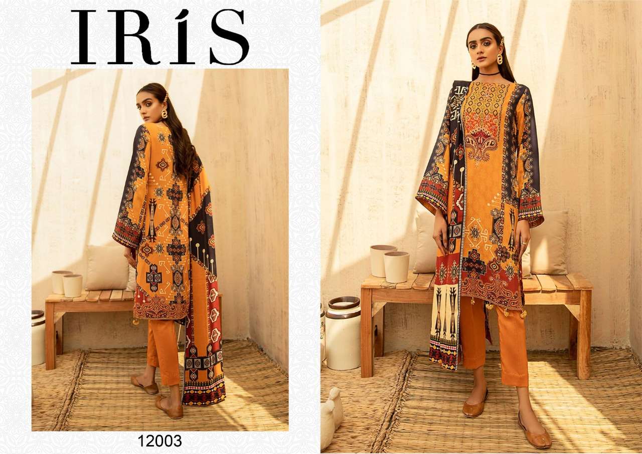 Iris Vol-12 By Fashid Wholesale 12001 To 12010 Series Beautiful Suits Stylish Fancy Colorful Party Wear & Ethnic Wear Cotton Printed Dresses At Wholesale Price
