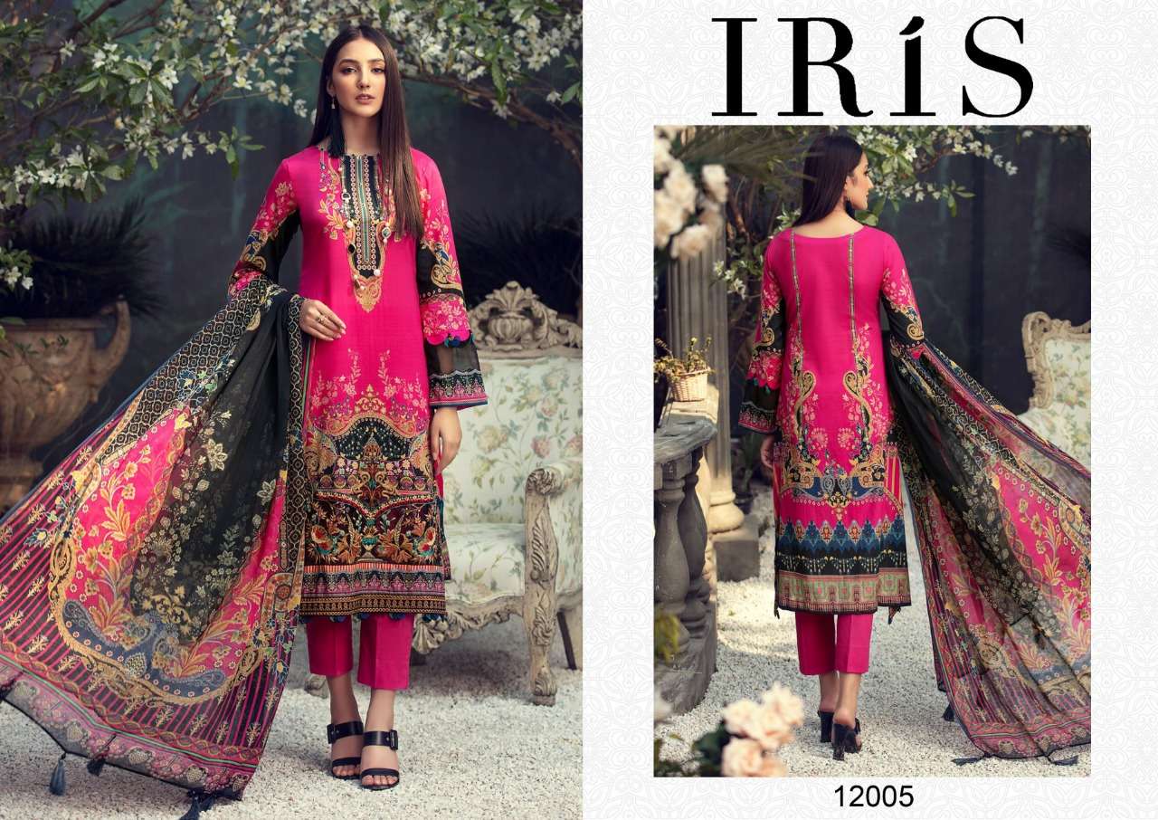 Iris Vol-12 By Fashid Wholesale 12001 To 12010 Series Beautiful Suits Stylish Fancy Colorful Party Wear & Ethnic Wear Cotton Printed Dresses At Wholesale Price