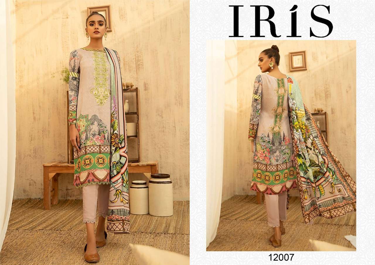 Iris Vol-12 By Fashid Wholesale 12001 To 12010 Series Beautiful Suits Stylish Fancy Colorful Party Wear & Ethnic Wear Cotton Printed Dresses At Wholesale Price
