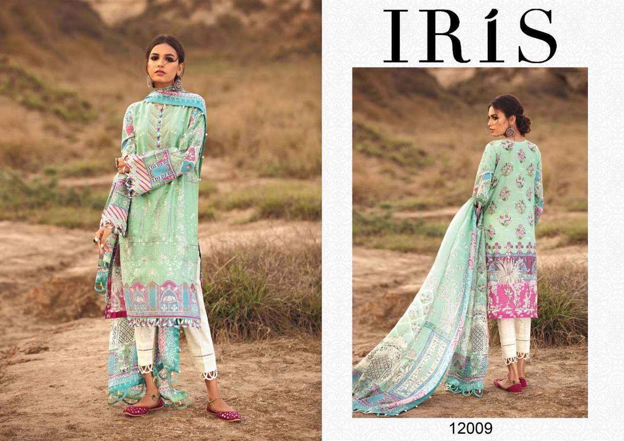 Iris Vol-12 By Fashid Wholesale 12001 To 12010 Series Beautiful Suits Stylish Fancy Colorful Party Wear & Ethnic Wear Cotton Printed Dresses At Wholesale Price