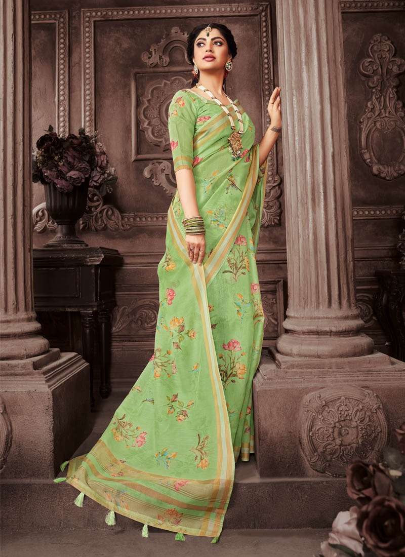 VATIKA COTTON BY LIFESTYLE SAREES 74361 TO 74366 SERIES INDIAN TRADITIONAL WEAR COLLECTION BEAUTIFUL STYLISH FANCY COLORFUL PARTY WEAR & OCCASIONAL WEAR COTTON BRASSO SAREES AT WHOLESALE PRICE