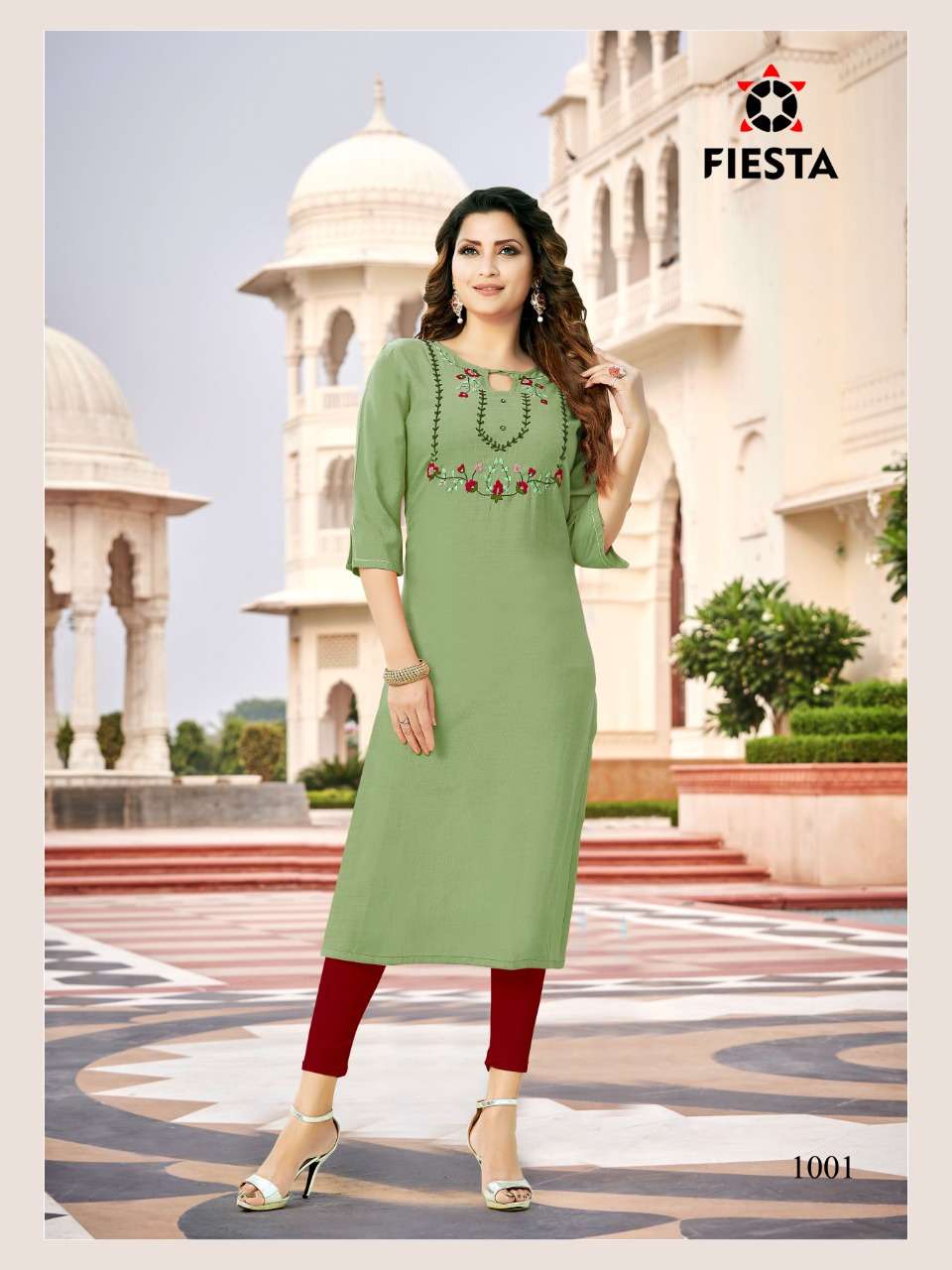 PINK CITY BY FIESTA 1001 TO 1008 SERIES DESIGNER STYLISH FANCY COLORFUL BEAUTIFUL PARTY WEAR & ETHNIC WEAR COLLECTION RAYON SLUB KURTIS AT WHOLESALE PRICE