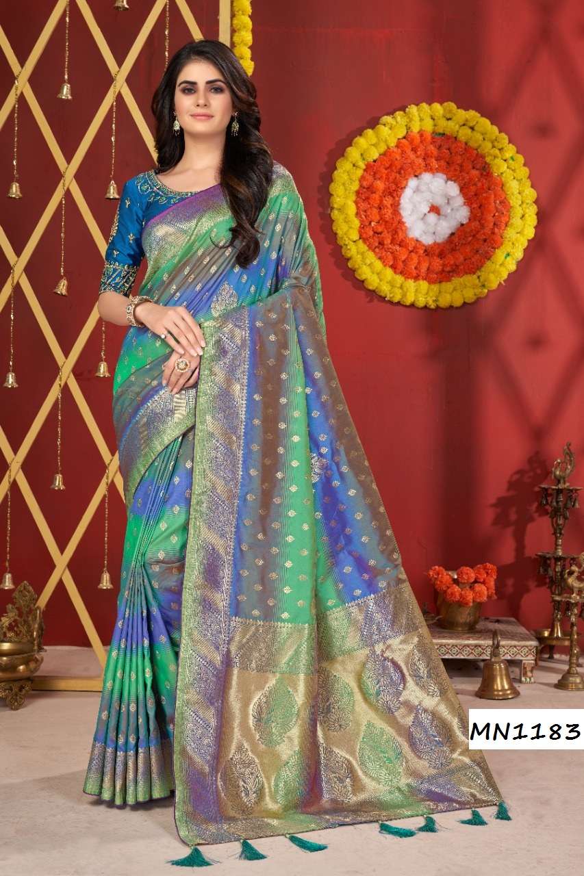 ROOHI VOL-8 HIT DESIGNS BY MANOHARI INDIAN TRADITIONAL WEAR COLLECTION BEAUTIFUL STYLISH FANCY COLORFUL PARTY WEAR & OCCASIONAL WEAR BANARASI SILK SAREES AT WHOLESALE PRICE