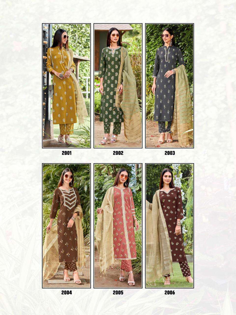 FLORENCE BY SYASII 2001 TO 2006 SERIES BEAUTIFUL SUITS COLORFUL STYLISH FANCY CASUAL WEAR & ETHNIC WEAR SILK SLUB DRESSES AT WHOLESALE PRICE