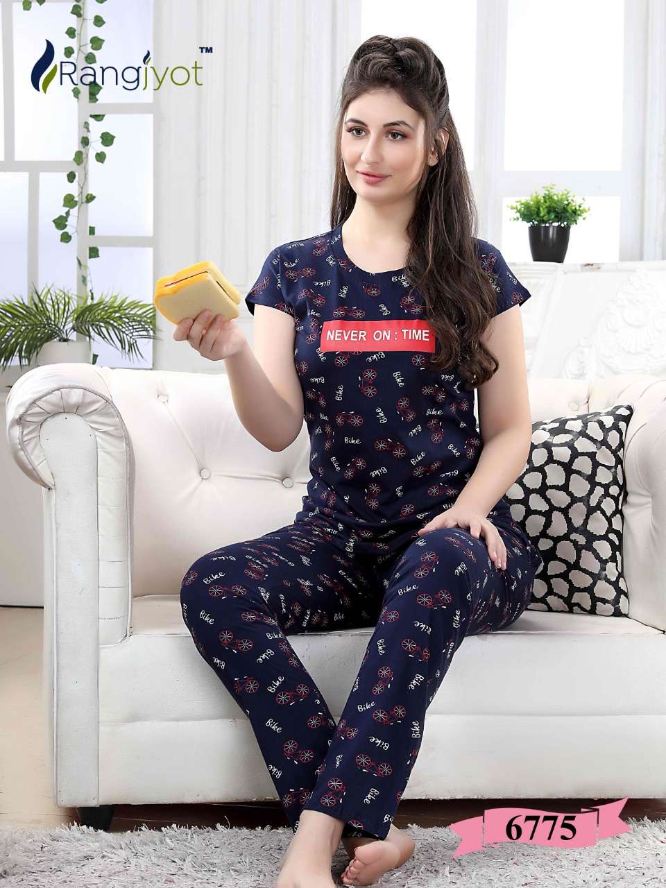 NIGHT DRESS VOL-1 BY RANGHYOT FASHION 6771 TO 6778 SERIES BEAUTIFUL STYLISH FANCY COLORFUL CASUAL WEAR & ETHNIC WEAR COTTON HOSIERY NIGHT SUITS AT WHOLESALE PRICE