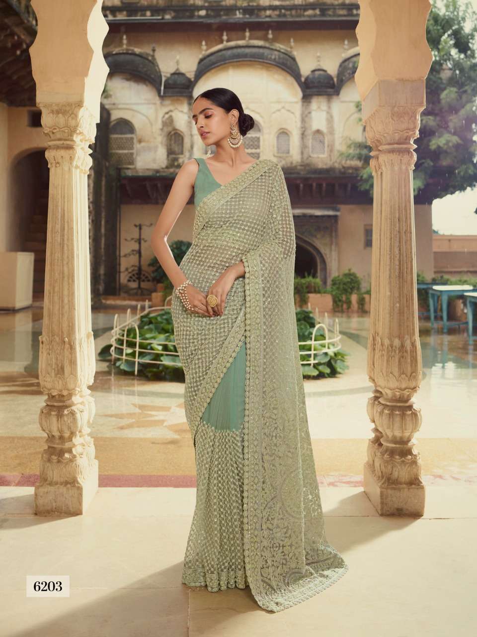 SWARNA BY ARYA DESIGNS 6201 TO 6216 SERIES INDIAN TRADITIONAL WEAR COLLECTION BEAUTIFUL STYLISH FANCY COLORFUL PARTY WEAR & OCCASIONAL WEAR SOFT NET/GEORGETTE SAREES AT WHOLESALE PRICE