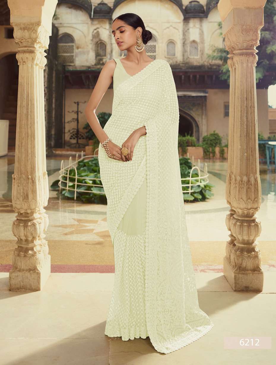 SWARNA BY ARYA DESIGNS 6201 TO 6216 SERIES INDIAN TRADITIONAL WEAR COLLECTION BEAUTIFUL STYLISH FANCY COLORFUL PARTY WEAR & OCCASIONAL WEAR SOFT NET/GEORGETTE SAREES AT WHOLESALE PRICE