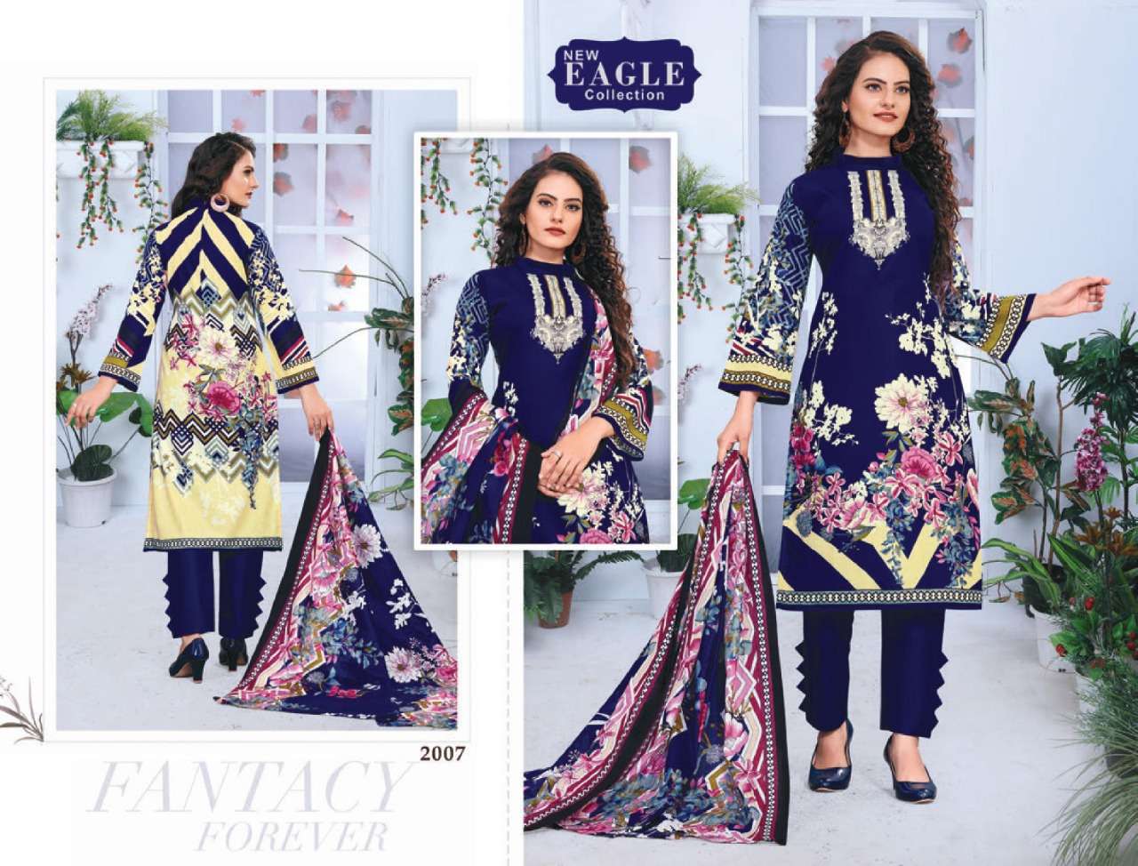 INAYA VOL-2 BY NEW EAGLE COLLECTION 2001 TO 2010 SERIES BEAUTIFUL SUITS COLORFUL STYLISH FANCY CASUAL WEAR & ETHNIC WEAR KARACHI COTTON DRESSES AT WHOLESALE PRICE