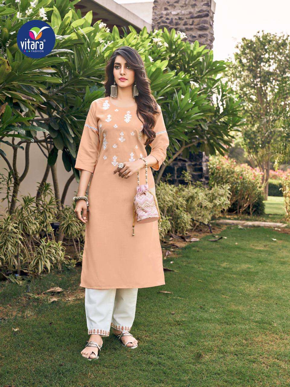 ARDAS BY VITARA 5001 TO 5004 SERIES DESIGNER STYLISH FANCY COLORFUL BEAUTIFUL PARTY WEAR & ETHNIC WEAR COLLECTION MAGIC SLUB EMBROIDERY KURTIS WITH BOTTOM AT WHOLESALE PRICE