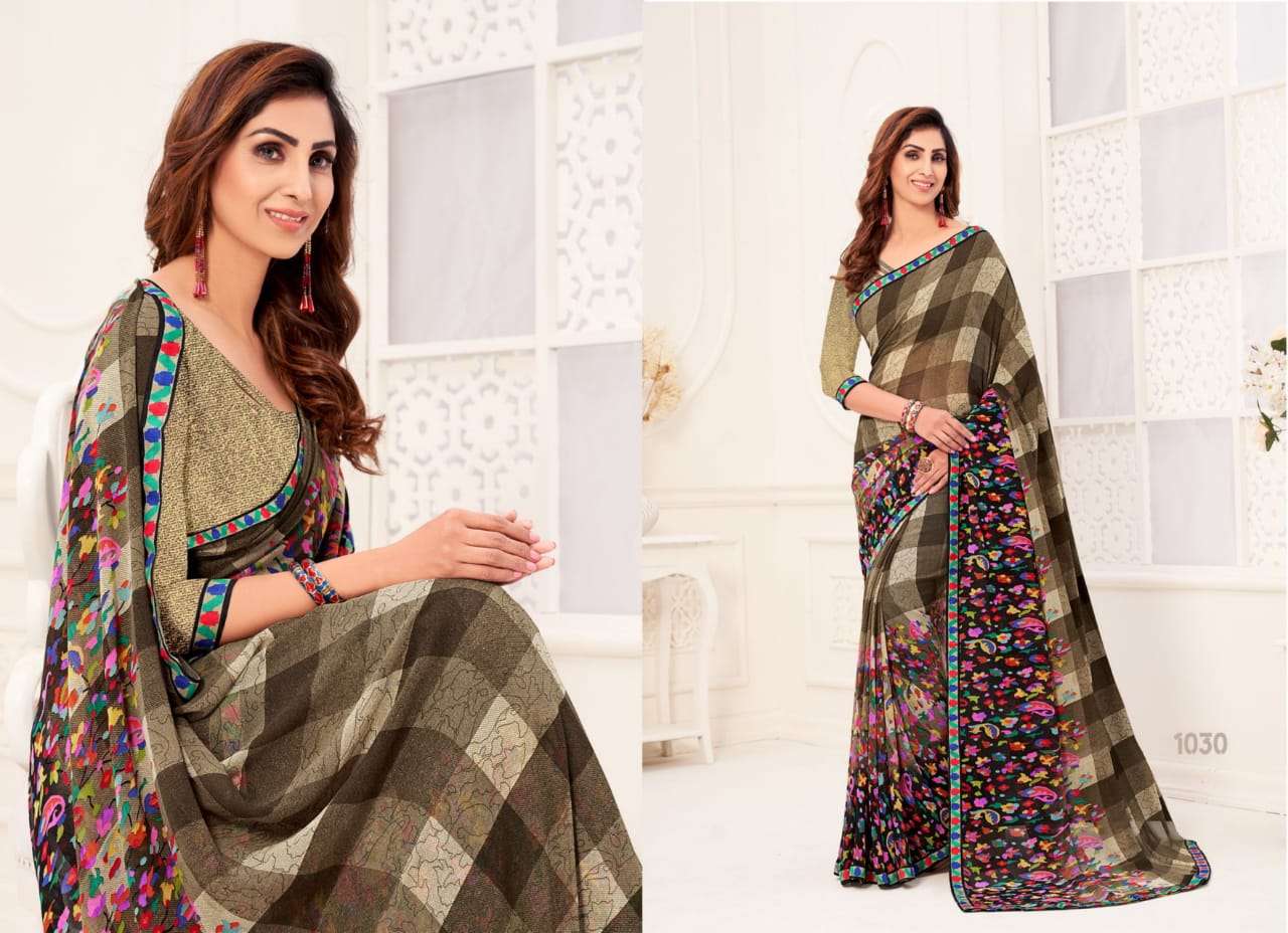 APSARA VOL-4 BY ALVEERA 1029 TO 1036 SERIES INDIAN TRADITIONAL WEAR COLLECTION BEAUTIFUL STYLISH FANCY COLORFUL PARTY WEAR & OCCASIONAL WEAR GEORGETTE PRINT SAREES AT WHOLESALE PRICE