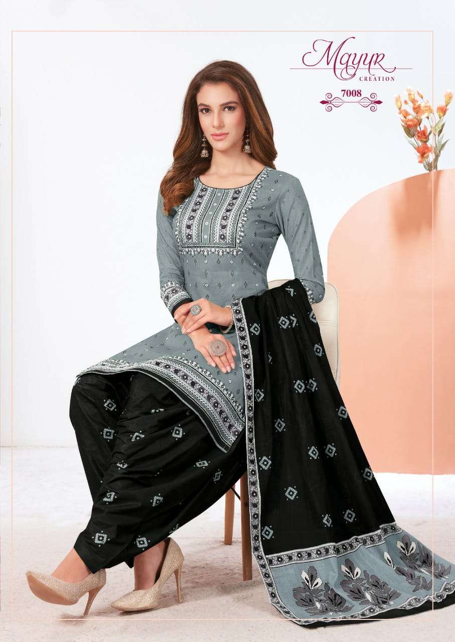 IKKAT VOL-7 BY MAYUR CREATION 7001 TO 7010 SERIES BEAUTIFUL SUITS STYLISH FANCY COLORFUL PARTY WEAR & OCCASIONAL WEAR PURE COTTON PRINT DRESSES AT WHOLESALE PRICE