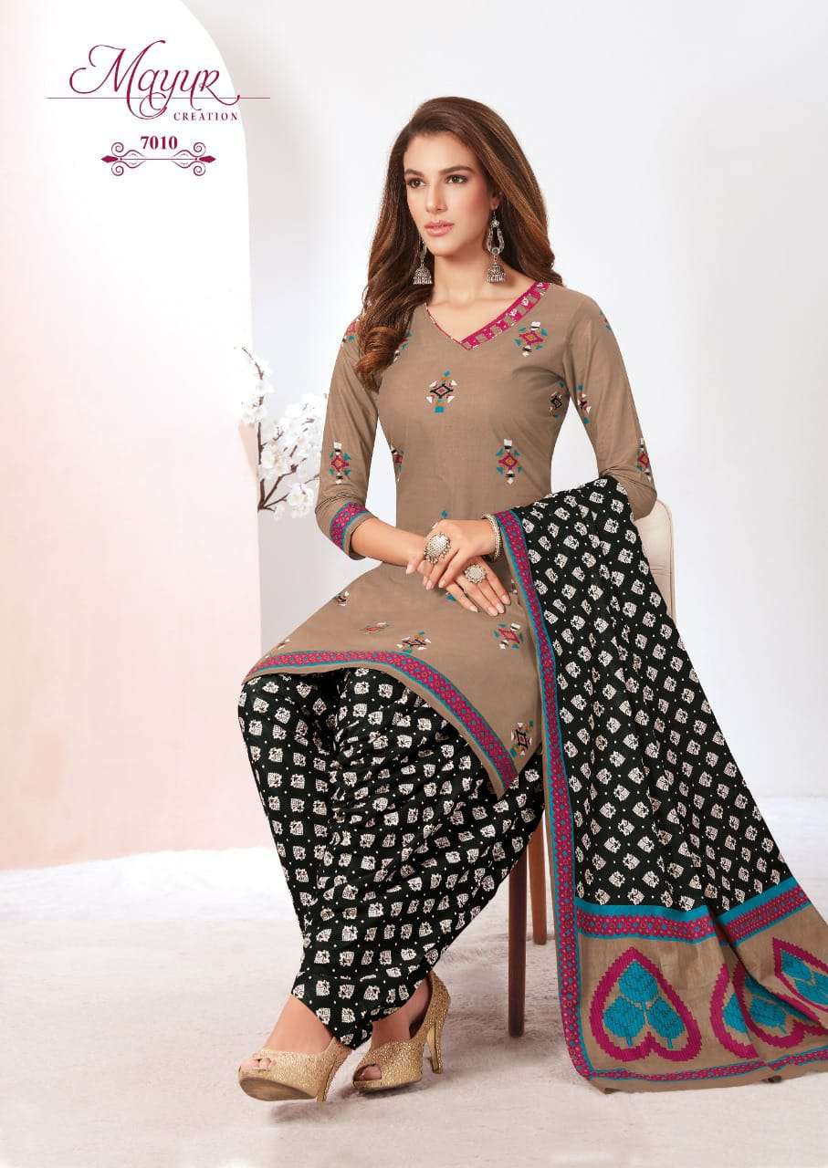 IKKAT VOL-7 BY MAYUR CREATION 7001 TO 7010 SERIES BEAUTIFUL SUITS STYLISH FANCY COLORFUL PARTY WEAR & OCCASIONAL WEAR PURE COTTON PRINT DRESSES AT WHOLESALE PRICE