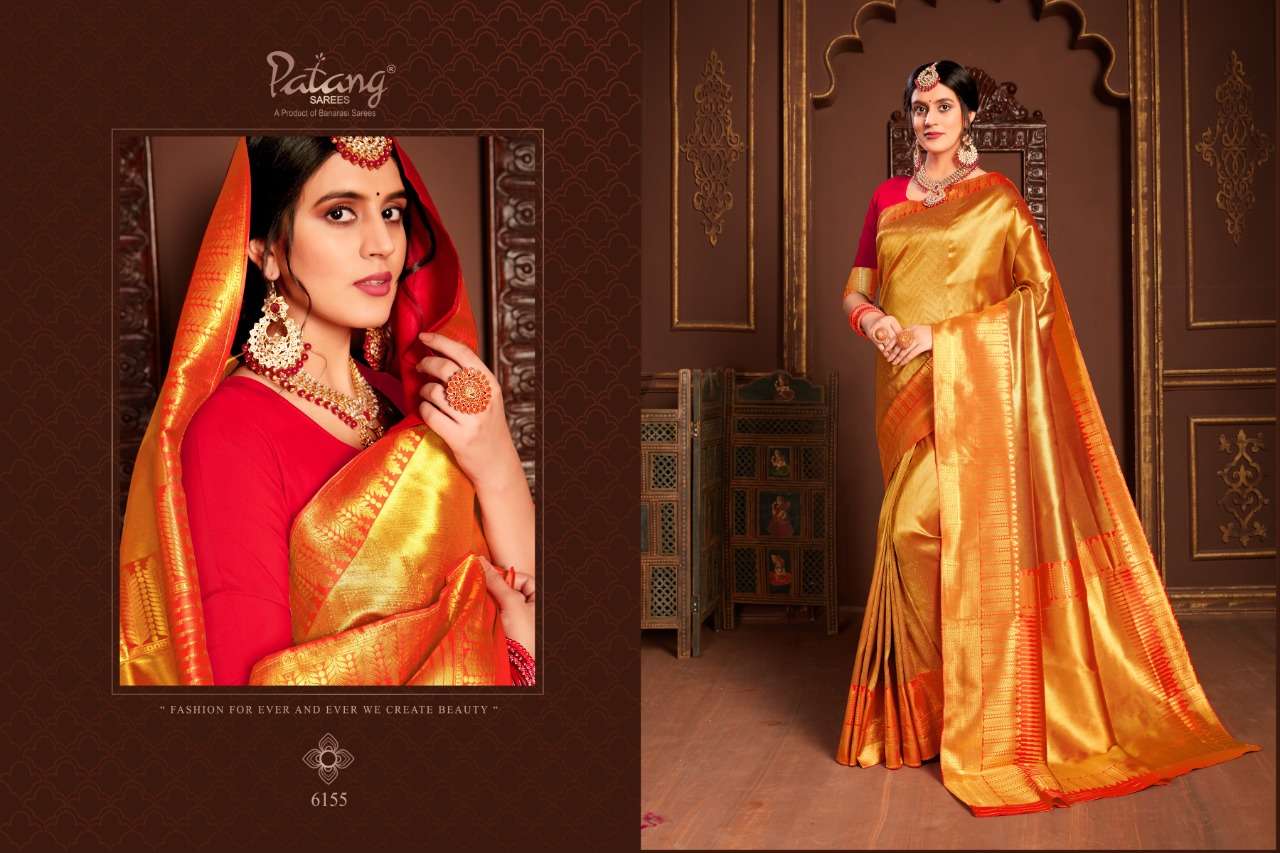 PAITHANI SILK BY PATANG SAREES 6151 TO 6158 SERIES INDIAN TRADITIONAL WEAR COLLECTION BEAUTIFUL STYLISH FANCY COLORFUL PARTY WEAR & OCCASIONAL WEAR HEAVY SILK SAREES AT WHOLESALE PRICE