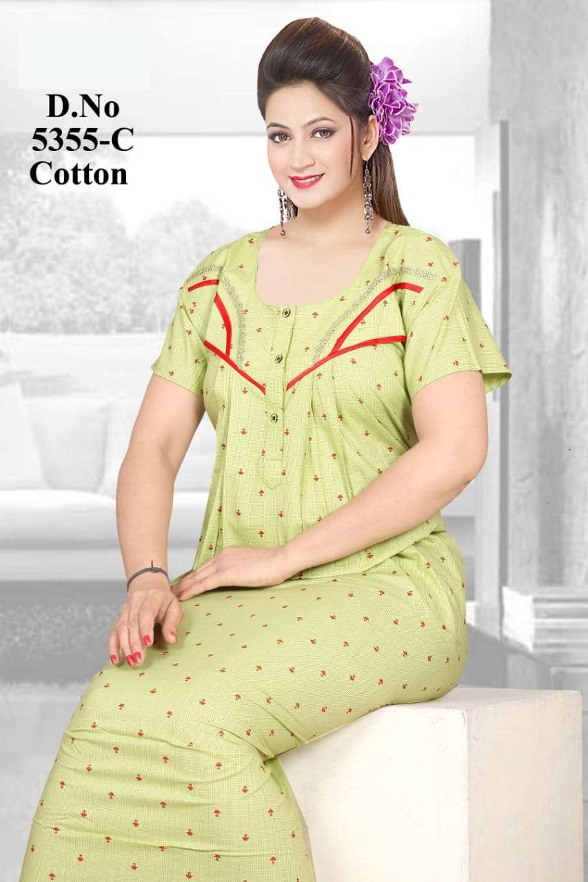 Fancy nighty cotton sale