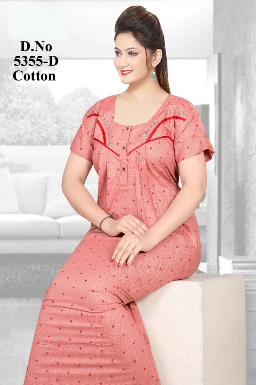 Cotton fancy nighty sale