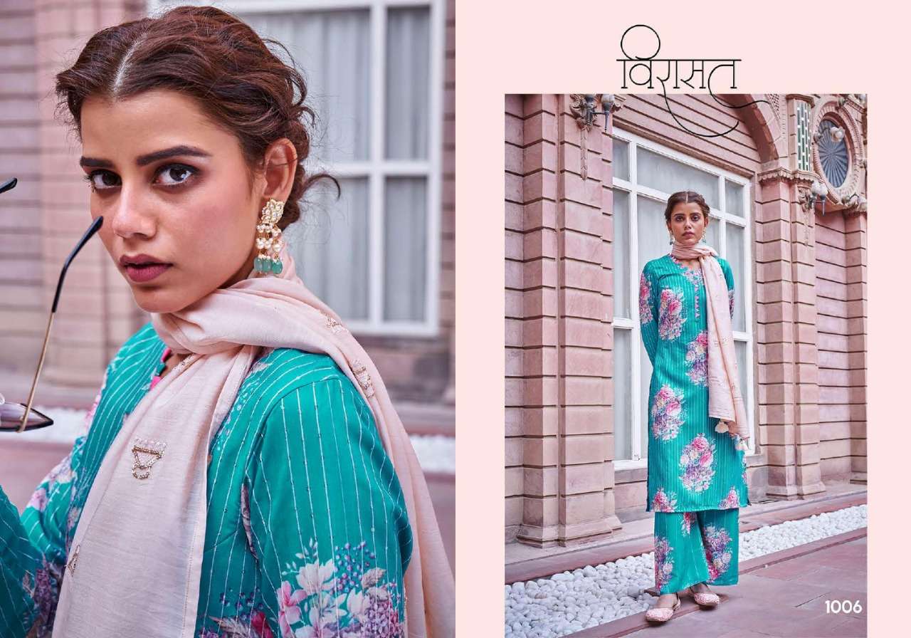 RANG BY VIRASAT 1001 TO 1006 SERIES BEAUTIFUL SUITS COLORFUL STYLISH FANCY CASUAL WEAR & ETHNIC WEAR FANCY DRESSES AT WHOLESALE PRICE