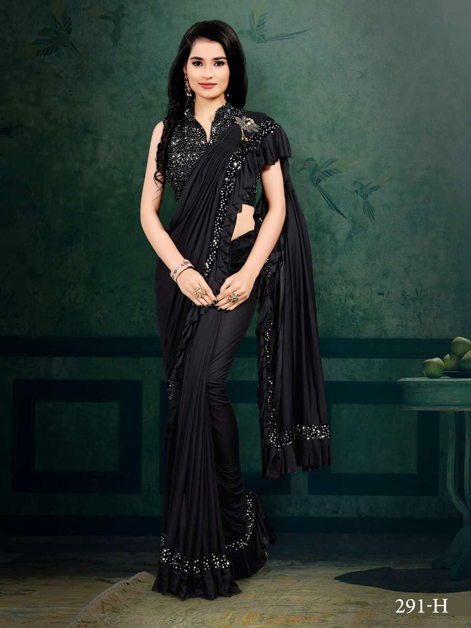 Club factory frill saree best sale