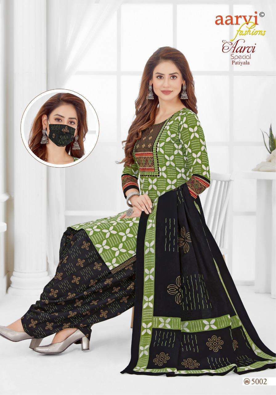 SPECIAL PATIYALA VOL-15 BY AARVI FASHION 5001 TO 5012 SERIES BEAUTIFUL PATIYALA SUITS COLORFUL STYLISH FANCY CASUAL WEAR & ETHNIC WEAR PURE COTTON DRESSES AT WHOLESALE PRICE