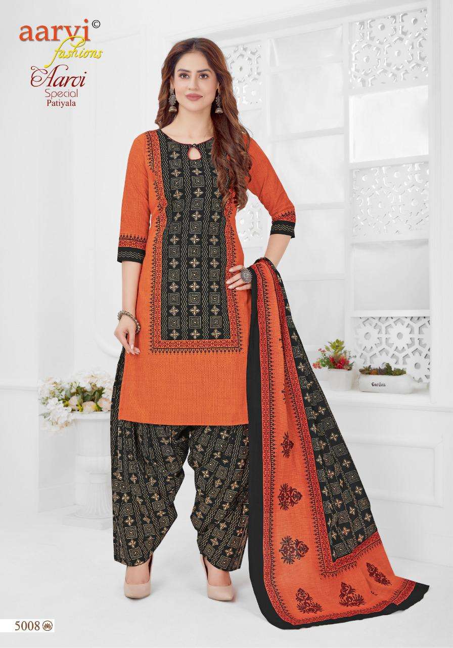 SPECIAL PATIYALA VOL-15 BY AARVI FASHION 5001 TO 5012 SERIES BEAUTIFUL PATIYALA SUITS COLORFUL STYLISH FANCY CASUAL WEAR & ETHNIC WEAR PURE COTTON DRESSES AT WHOLESALE PRICE