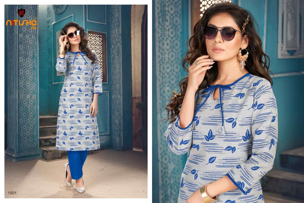 BUTTERFLY BY NITISHA NX 1001 TO 1004 SERIES DESIGNER STYLISH FANCY COLORFUL BEAUTIFUL PARTY WEAR & ETHNIC WEAR COLLECTION DYED FLEX PRINT KURTIS WITH BOTTOM AT WHOLESALE PRICE