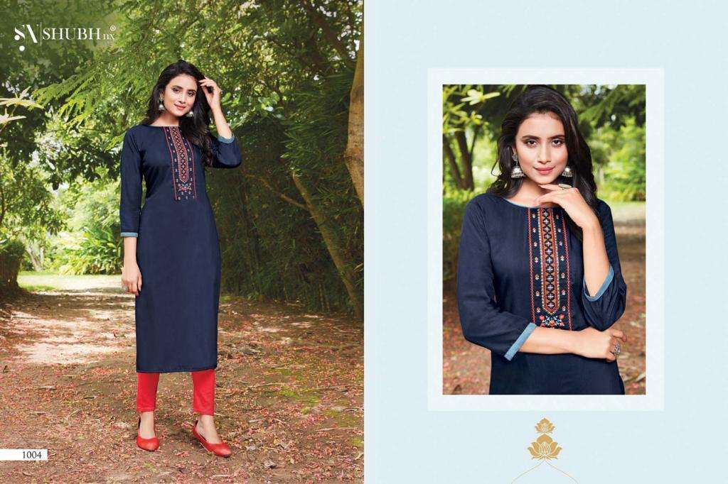 NACH BALIYE VOL-2 BY SHUBH NX 1001 TO 1006 SERIES DESIGNER STYLISH FANCY COLORFUL BEAUTIFUL PARTY WEAR & ETHNIC WEAR COLLECTION VISCOSE SLUB EMBROIDERY KURTIS AT WHOLESALE PRICE